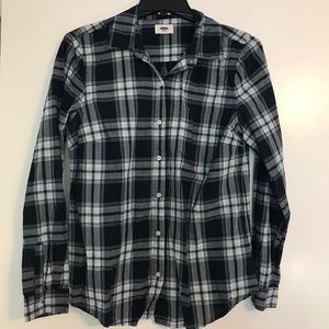 Old Navy Blue Plaid Button Down